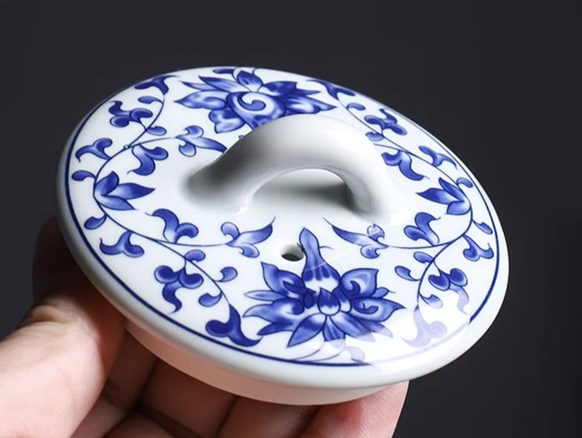 Blue & White Ceramic Teapot with Lid - 28oz