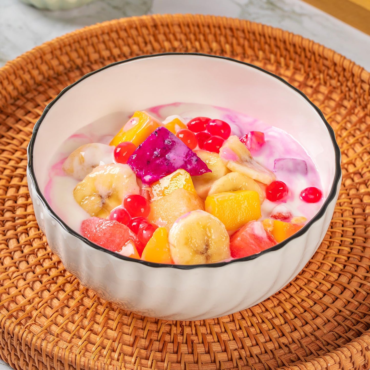 Ceramic Cereal Bowls Set of 4 - 700ml (15x8cm) Color C