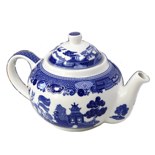 Blue Willow Porcelain Teapot - 1 Litre