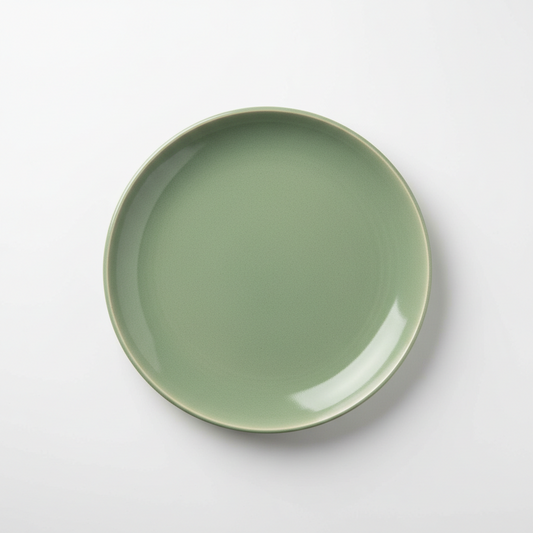 Handmade Sage Green Ceramic Dinner Plate - 10.5 Inch